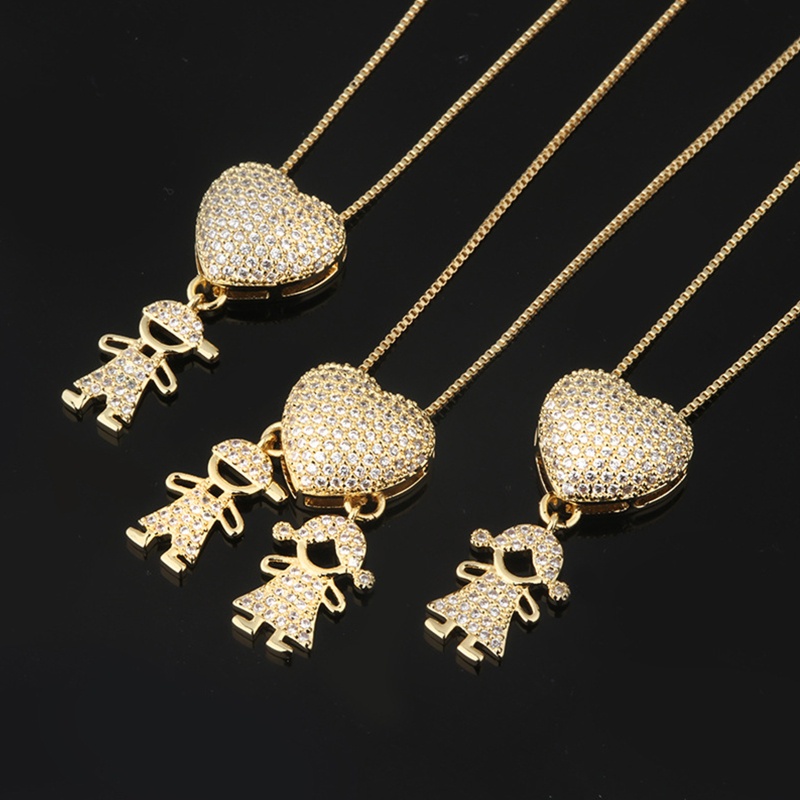 Arin Vòng cổ Đính Đá Zircon Mặt Trái Tim Tinh Tế Sáng Tạo Cho Cặp Đôi G