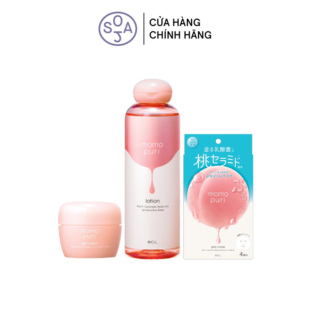 [Mã BMBAU300 giảm 7% đơn 499K] Trọn Bộ Dưỡng Ẩm Căng Mướt Từ Đào BCL Momopuri 302ml