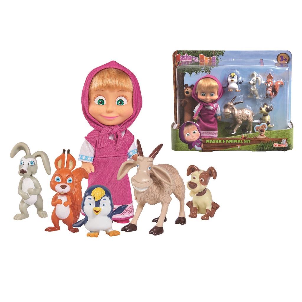 Đồ Chơi Búp Bê MASHA AND THE BEAR Masha's Animal Set 109301060 - Simba Toys Vietnam