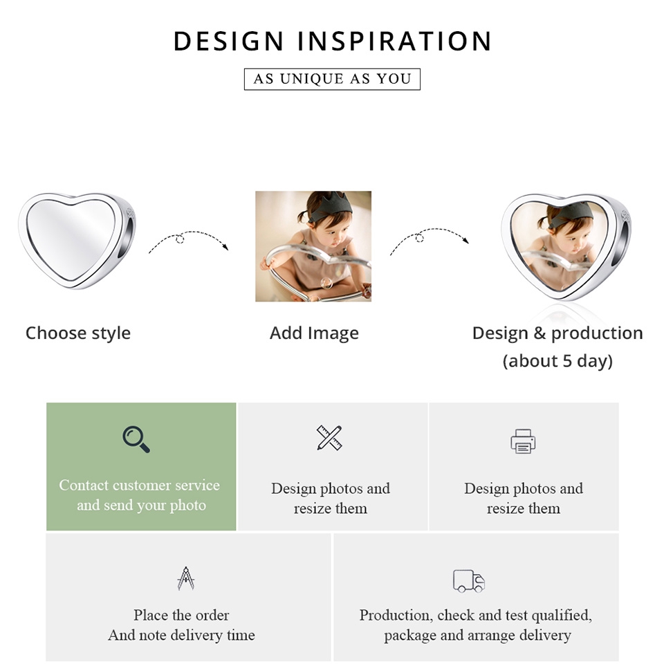 Khuyên tai Bamoer bằng bạc 925 hình trái tim tùy chỉnh được phong cách quyến rũ