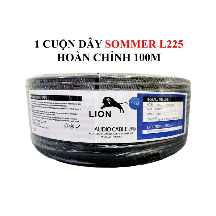 [Bán chạy nhất] 1 mét dây loa 2 lõi (1.5 và 2.5) Sommer - dây dẫn được làm bằng đồng OFC, độ dẫn mạnh, suy hao thấp, tru