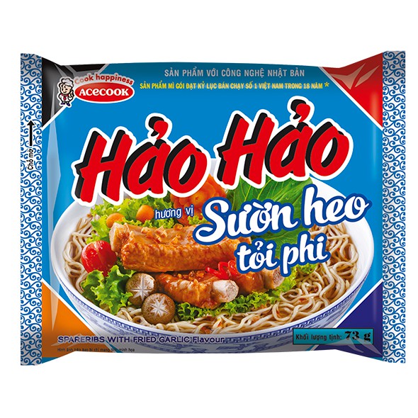 Thùng 30 gói mì ăn liền, mì xào Hảo Hảo Acecook gói từ 73g đến 75g(Mỗi đơn hàng chỉ 1 thùng)