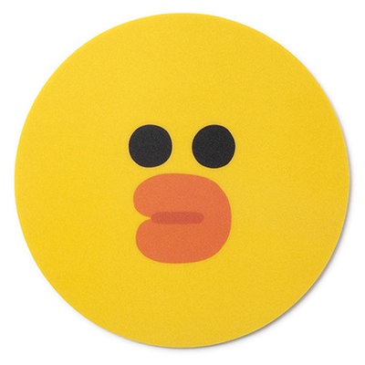 Miếng Lót Chuột Bằng Da PU Mini In Hình Logitech Line Friends Dễ Thương