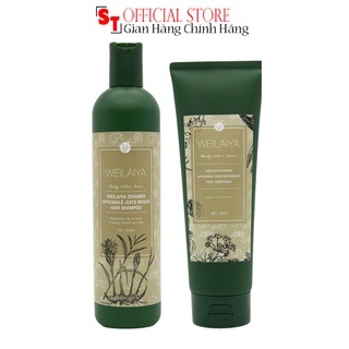 Cặp dầu gội gừng hà thủ ô weilaiya 400ml và dầu xả gừng hà thủ ô 250ml kích mọc tóc weilaiya