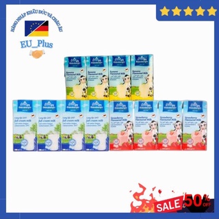Log 4 hộp sữa Oldenburger 200ml, vị nguyên kem/dâu/chuối nhập khẩu Đức
