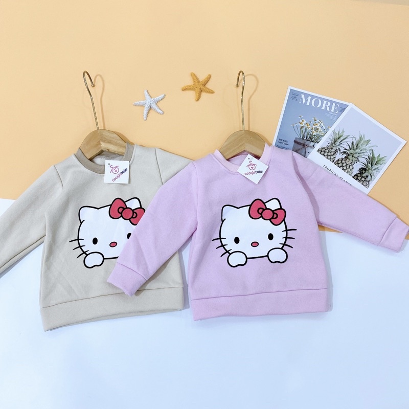 ÁO NỈ BÔNG HELLO KITTY CHO BÉ GÁI 7-17Kg