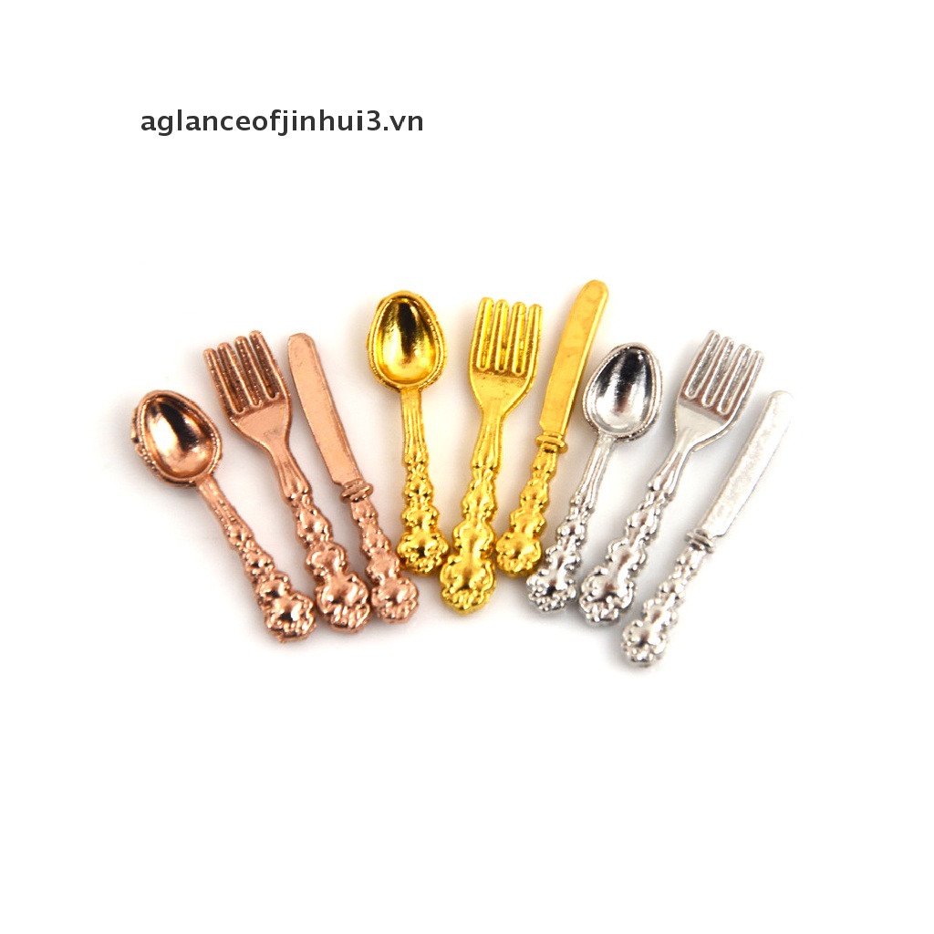 Set 12 Dao Nĩa 1: 12 Dùng Trang Trí Nhà Búp Bê