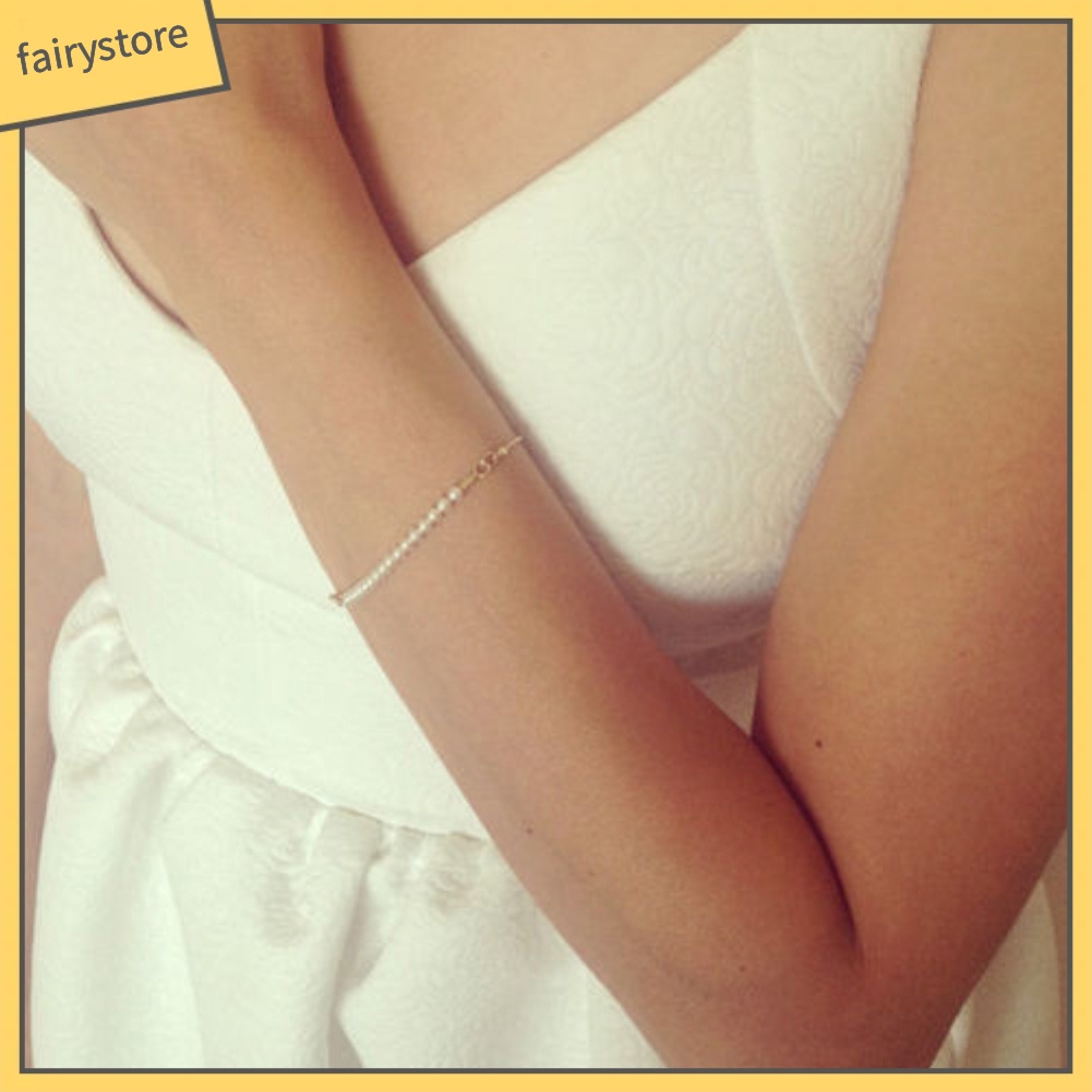 Vòng Tay Chuỗi Hạt Ngọc Trai Nhân Tạo Thanh Lịch Thời Trang Cho Nữ