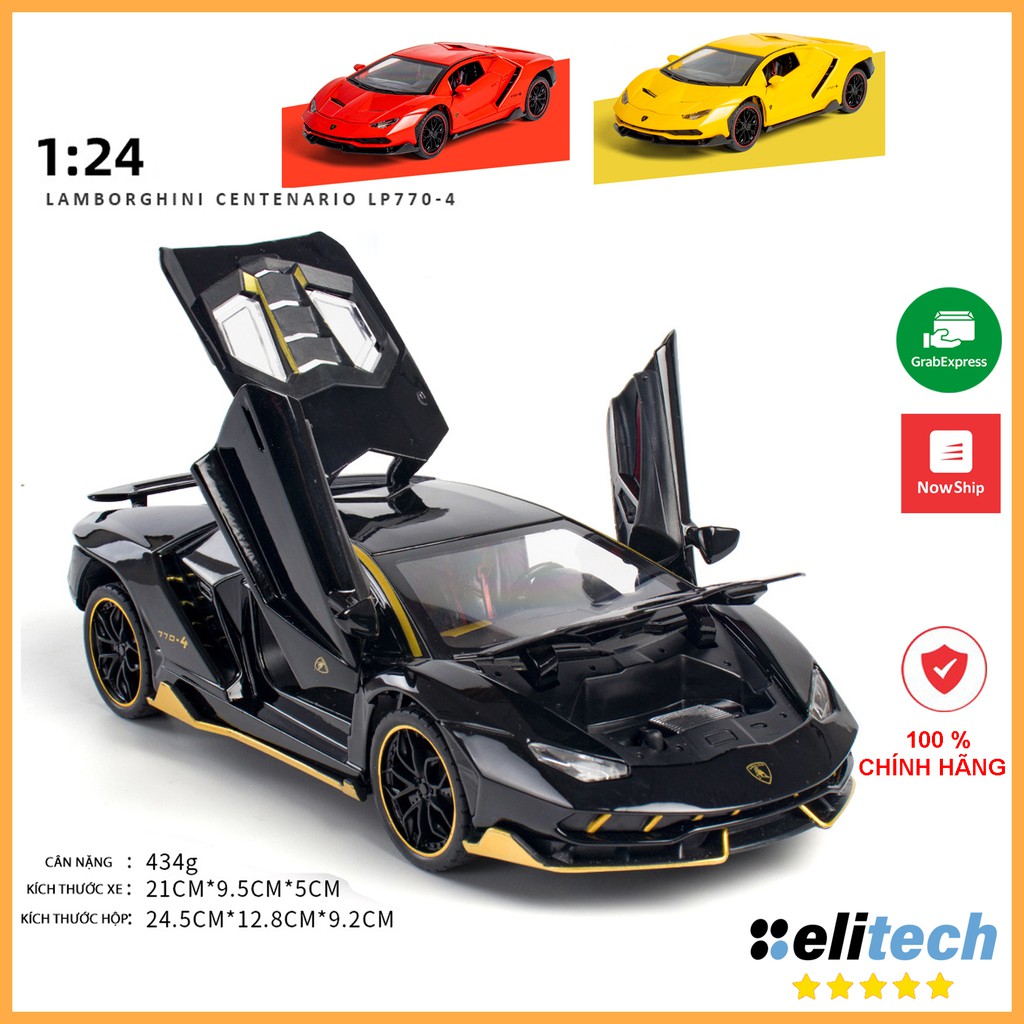 Mô Hình Siêu Xe Lamborghini LP770 1:24 Hãng CheZhi Chất Liệu Hợp Kim