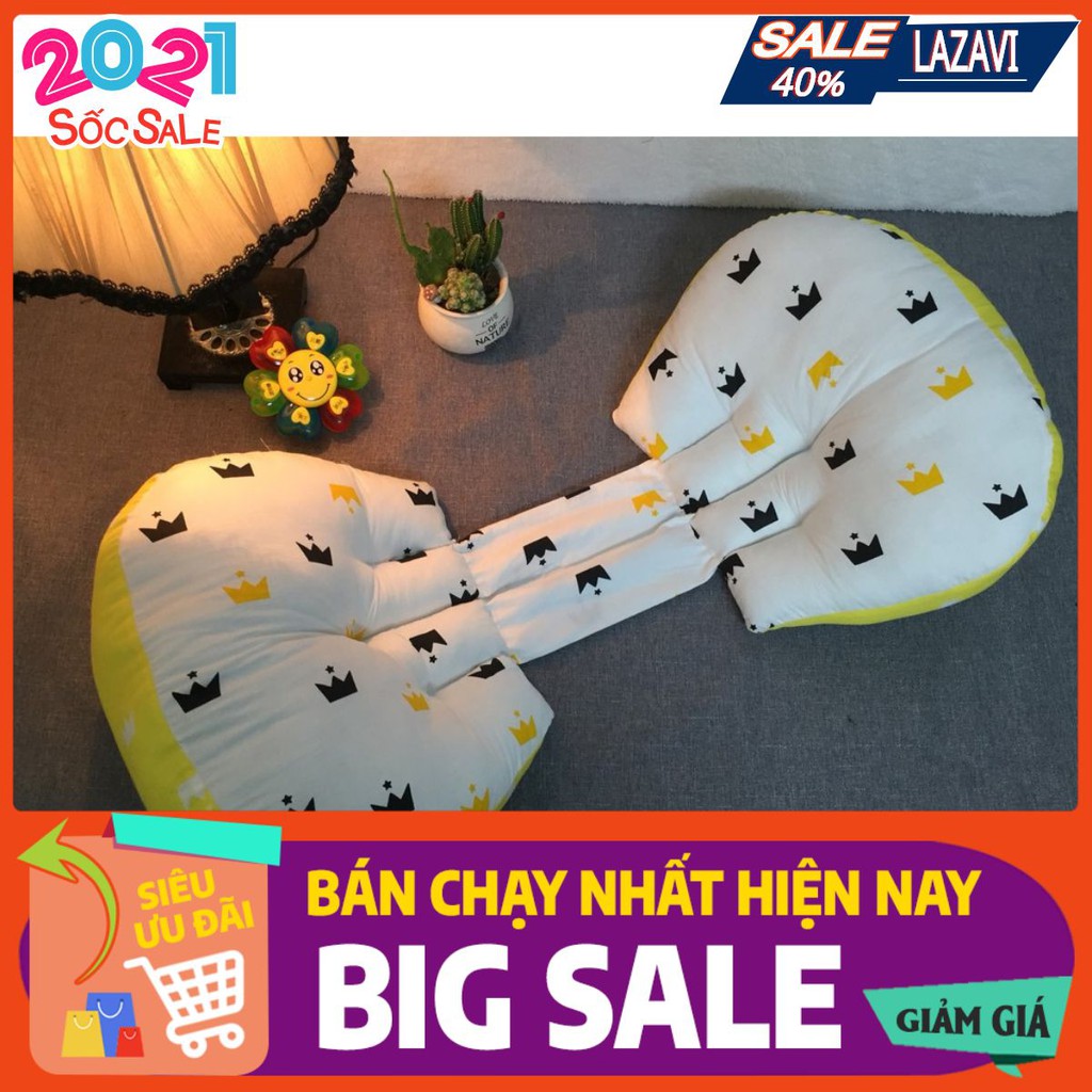 [Free ship-Giá sốc]Gối ôm bà bầu cánh tiên nâng bụng bà bầu,màu CT022
