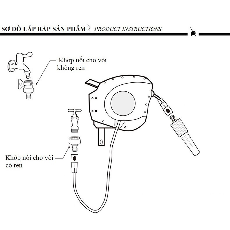 Rulo Cuộn Ống Nước Tự Thu 20M HRW20