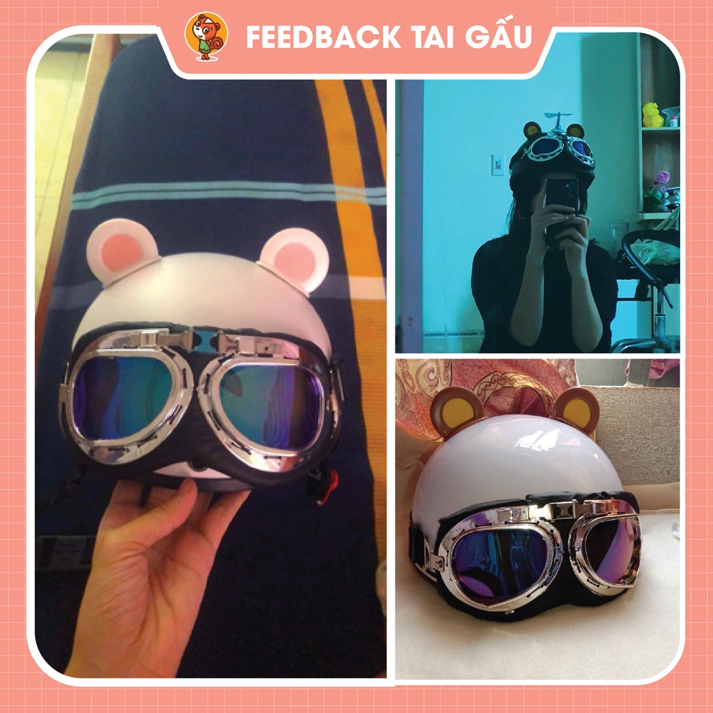 Tai gấu mũ bảo hiểm - phụ kiện gắn trang trí nón bảo hiểm cute, độc lạ chính hãng Sóc Store VN