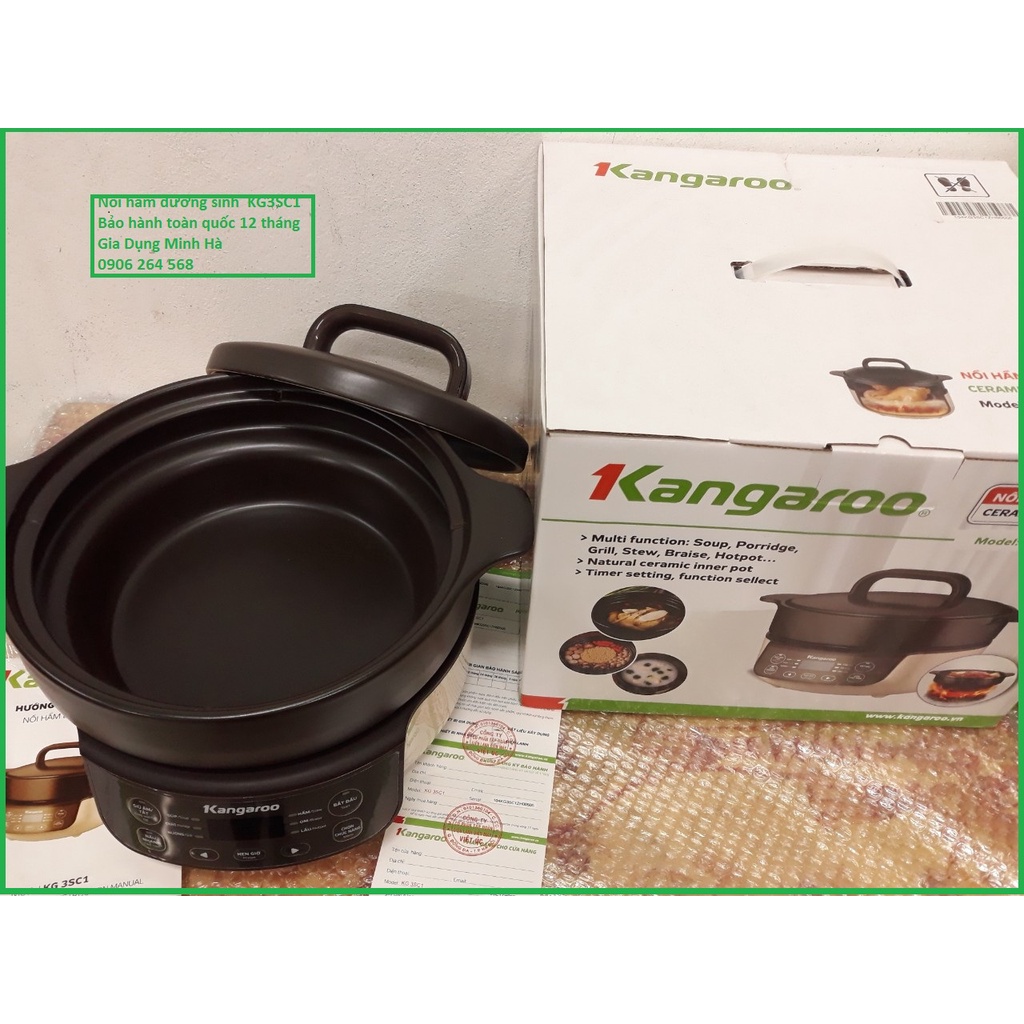 Nồi hầm dưỡng sinh kangaroo KG3SC1 bảo hành 12 tháng