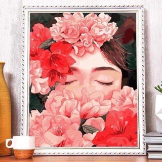 Tranh sơn Số Hoá tự tô - ANIME nàng thơ - 40x50