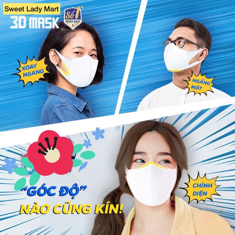 {RẺ NHẤT} 10 Chiếc Khẩu Trang 3D Mask Kháng Khuẩn Chính Hãng Công Ty Cao Cấp