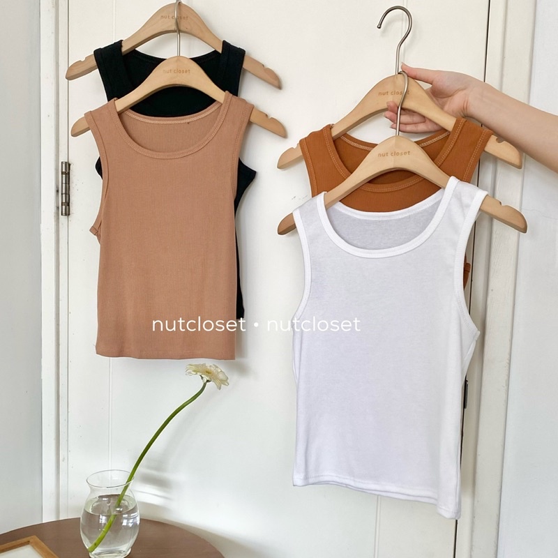 Áo tanktop trơn bo viền cổ_A0488
