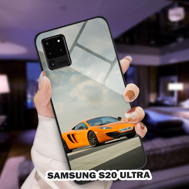 Ốp lưng kính in 3D siêu xe cho điện thoại SAMSUNG S20 / S20 Ultra
