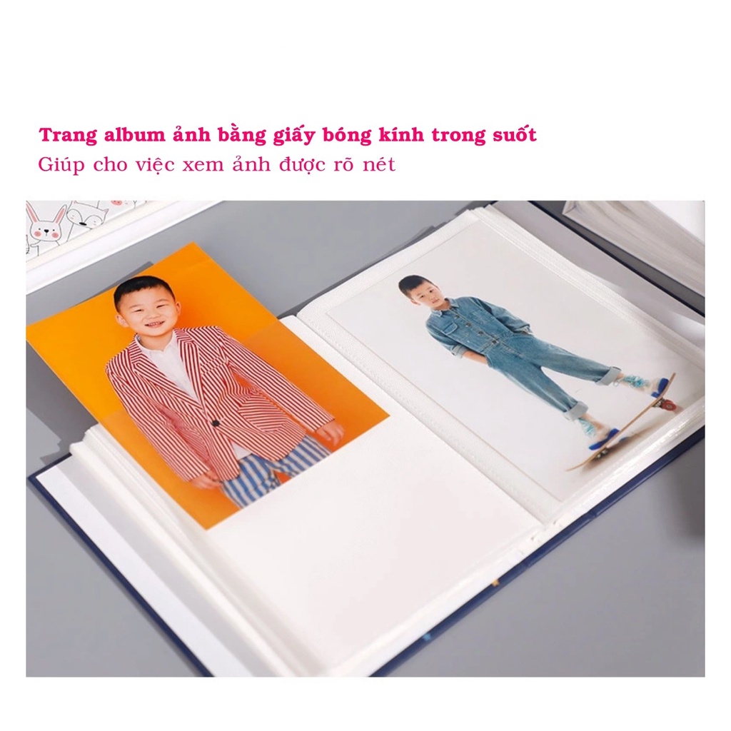 Album ảnh 13x18 chứa 100 ảnh nhiều mẫu bìa giấy cứng hoạt hình siêu xinh