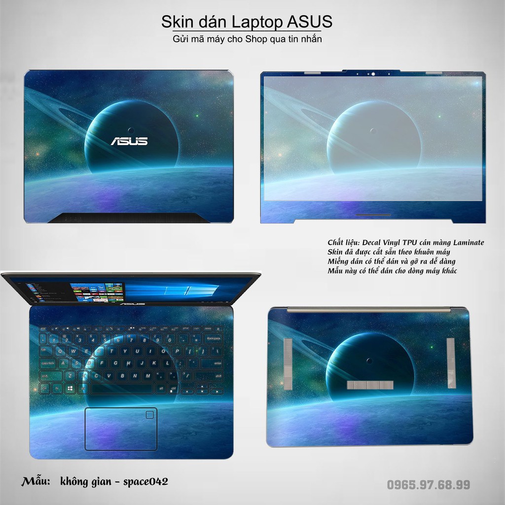 Skin dán Laptop Asus in hình không gian _nhiều mẫu 7 (inbox mã máy cho Shop)