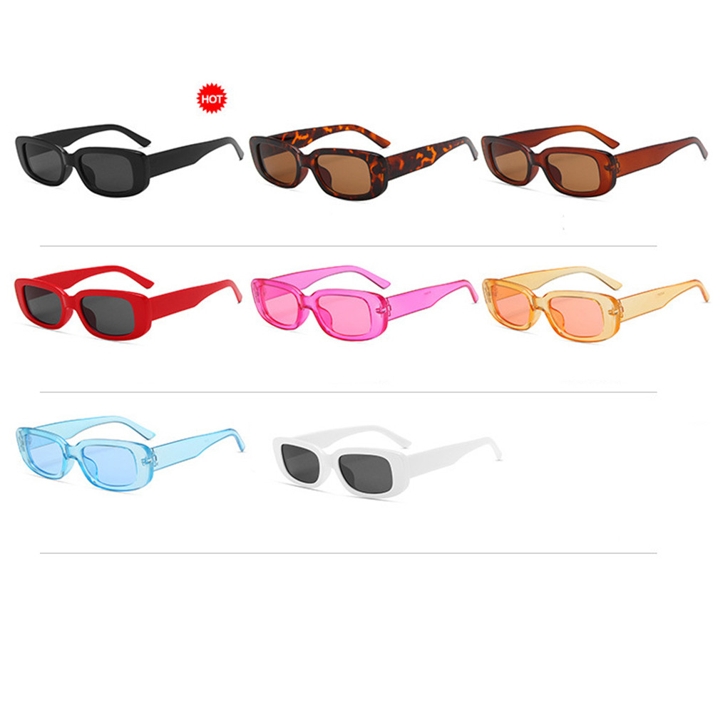 [sweet] woman fashion retro transparent PC frame Square lens Sunglasses anti-uv glasses