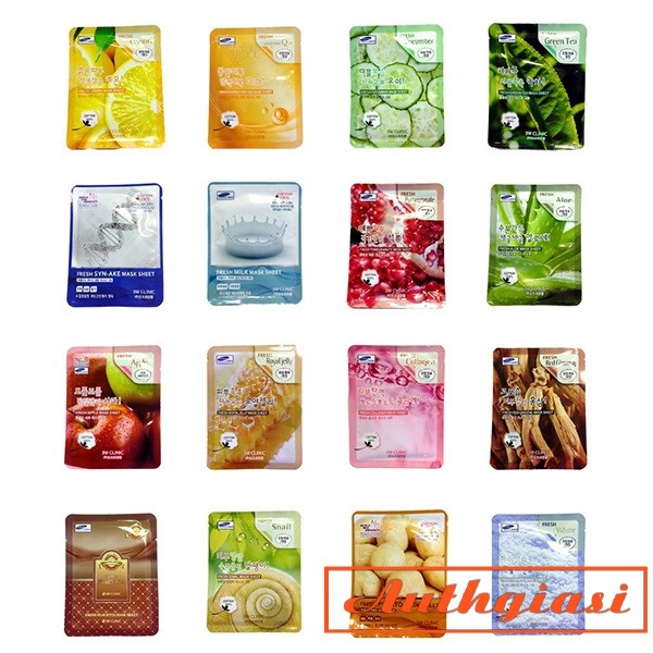 [Combo 10 miếng] Mặt nạ 3W Clinic Mask Sheet dưỡng da 23ml