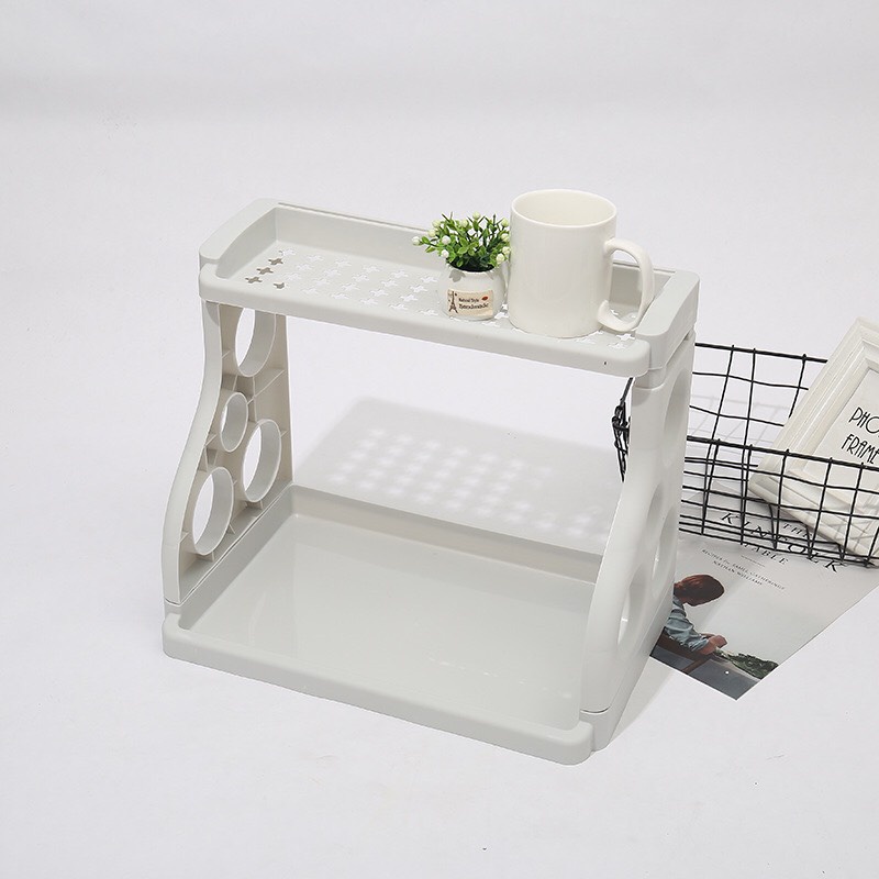 Kệ để đồ để gia vị 2 tầng nhà bếp - kệ để đồ phòng tắm 88277