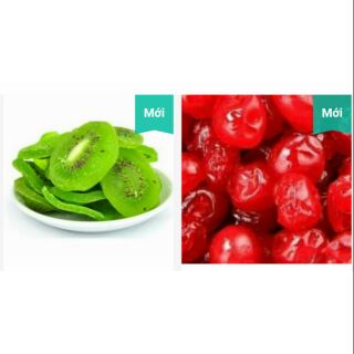( MIỄN SHIP Ở HCM) Combo 500G Mứt Kiwi và 500G Cherry cực ngon( mứt/ ô mai/ xí muội/ ngào đường/ mơ/ quất/ tết/ đà lạt)