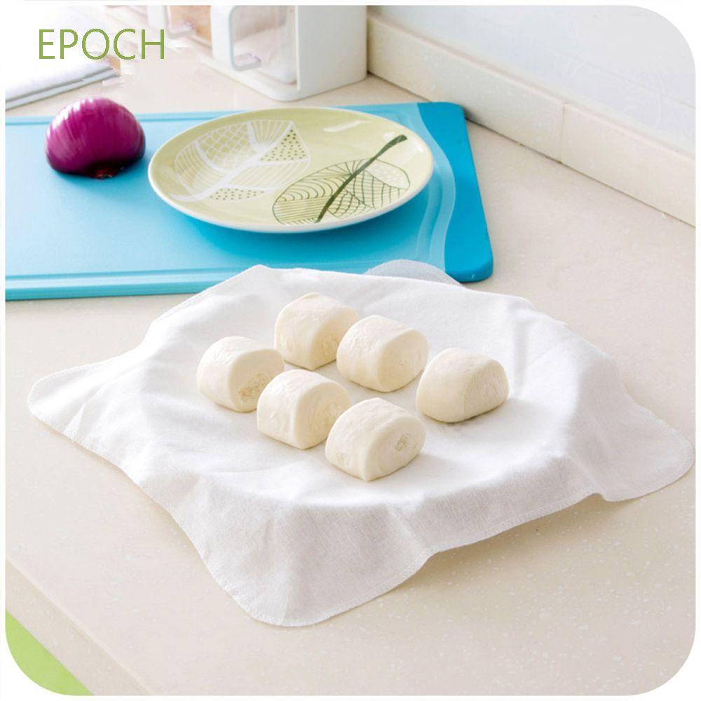 Epoch Set 3 Tấm Vải Cotton 32x32 cm Lót Bánh Bao Hấp Không Dính Nhiều Màu Chất Lượng Cao