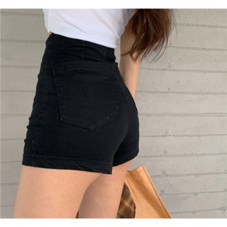 quần short jean cạp cao