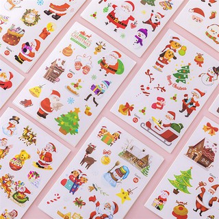 3 10 Tờ Sticker Dán Noel Dễ Thương - Thỏ Hồng VPP