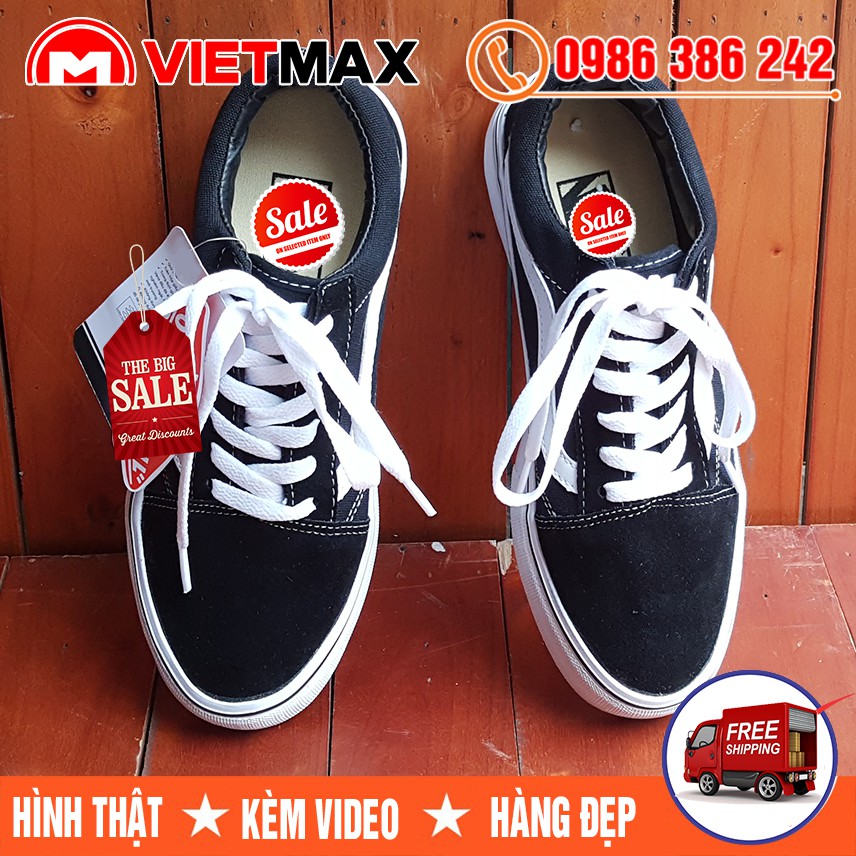 ⚡[FREE SHIP] Giày Thể Thao Old Skool Thấp Cổ Đen Trắng Nam Nữ
