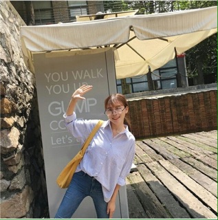 [ORDER]  áo sơ mi basic trắng sọc xanh💙