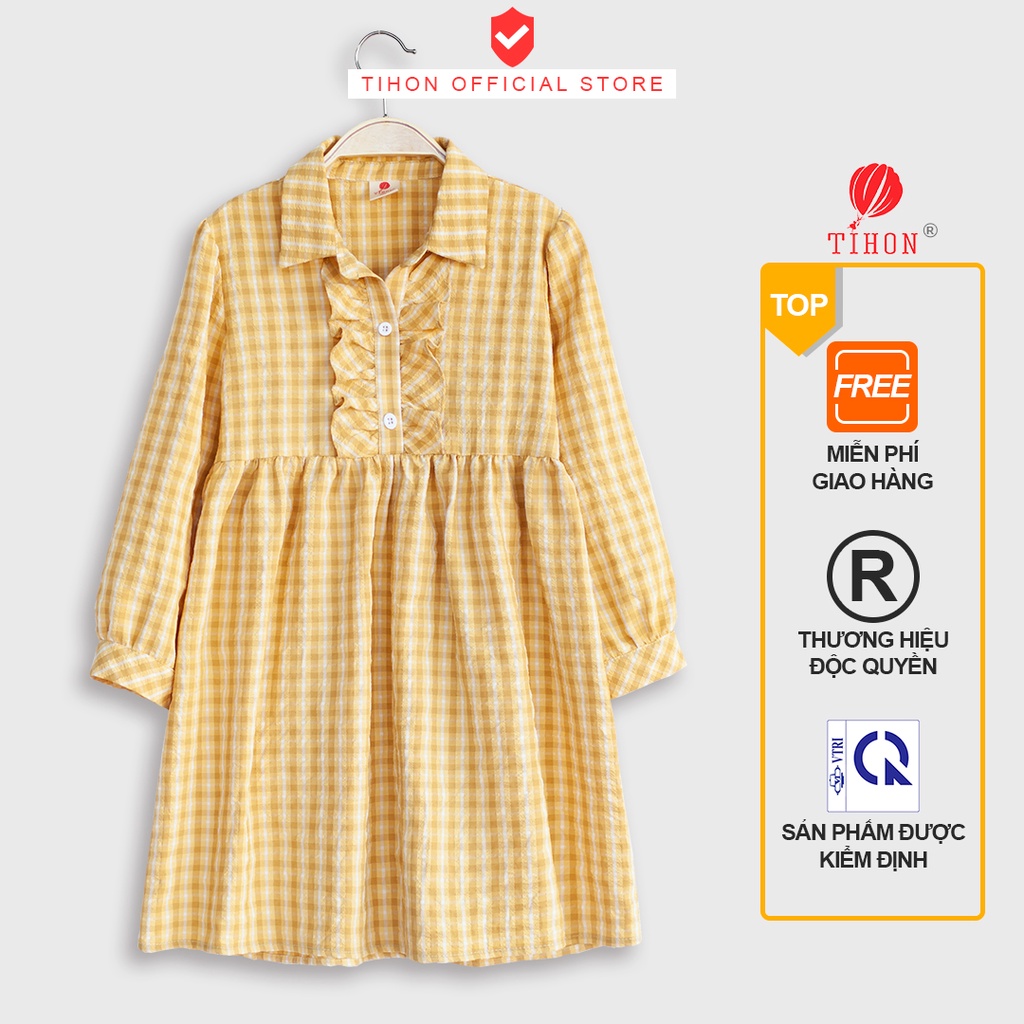 Váy Bé Gái TIHON Mùa Thu Đông Chất Liệu Mềm Mại Ấm Áp VĐ0850129