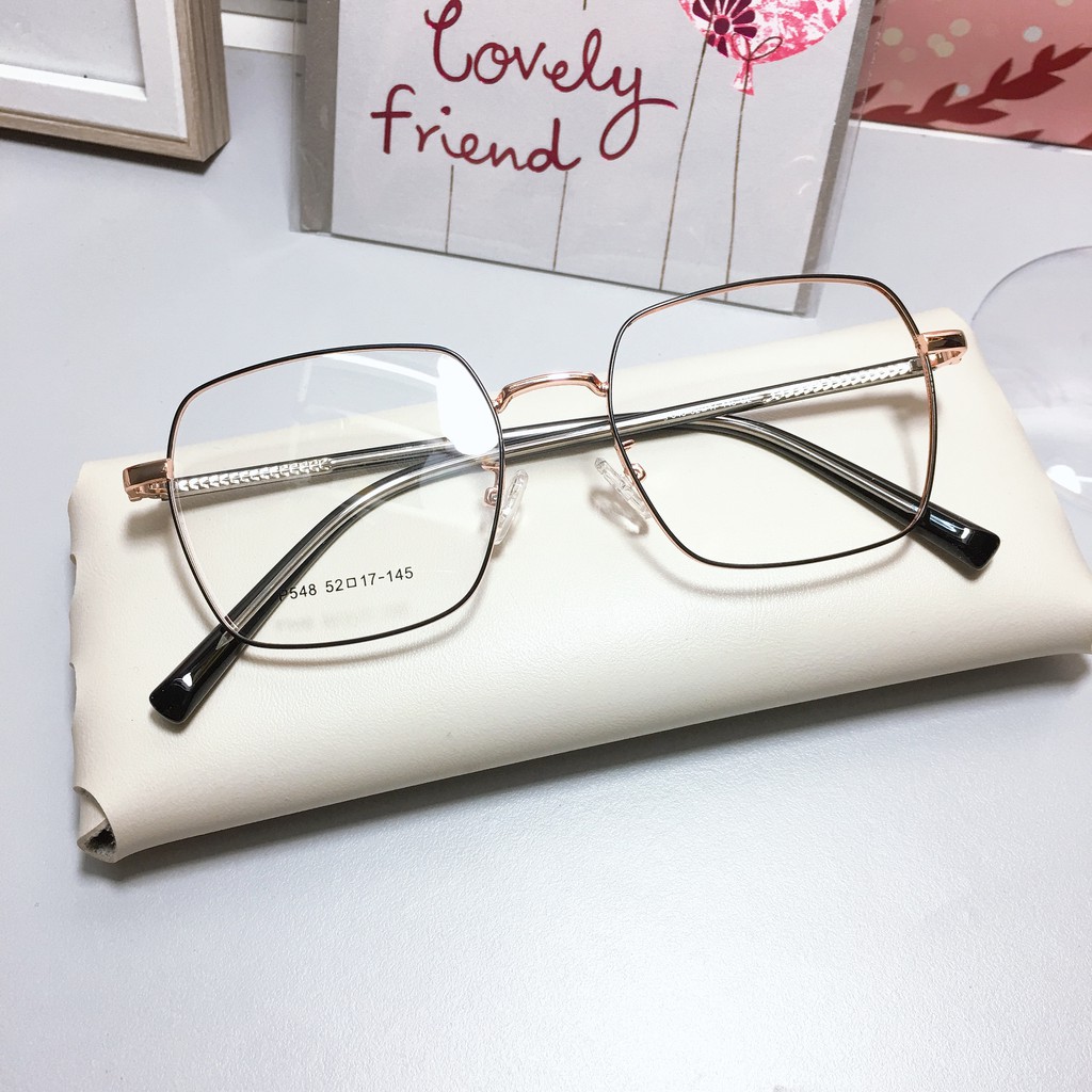 [Mã FARSSTGRE giảm 5K đơn bất kỳ] Gọng kính vuông kim loại 548 nhận cắt cận viễn loạn | BigBuy360 - bigbuy360.vn