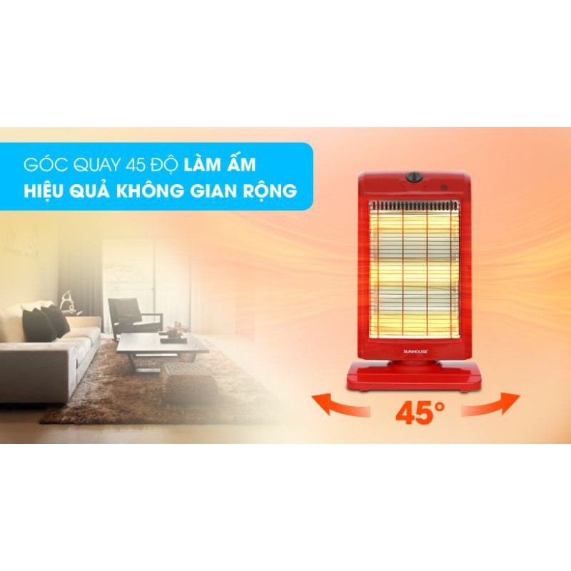 Quạt sưởi halogen Sunhouse SHD7016
