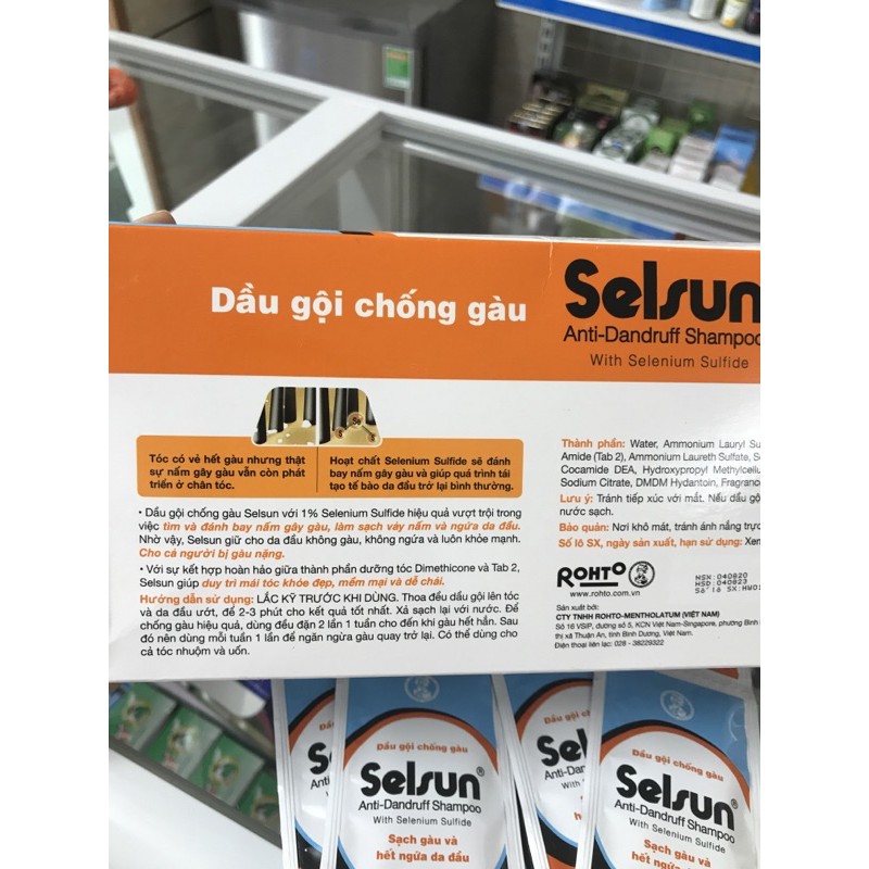 Dầu gội chống gàu Selsun gói 5ml