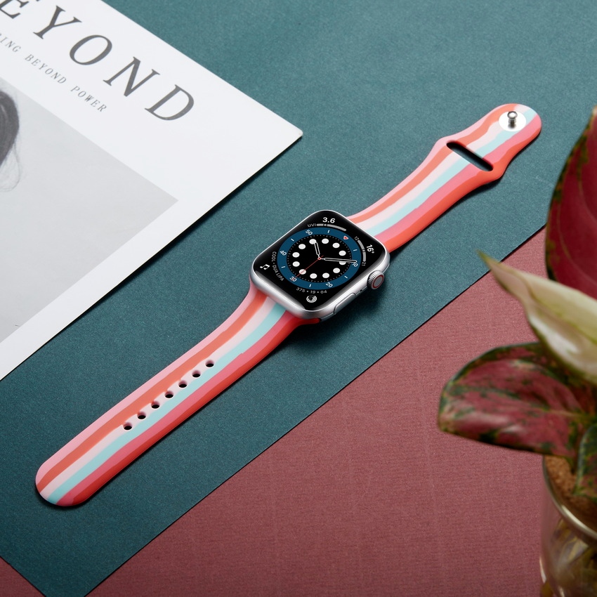 Dây đeo silicone nhiều màu thích hợp cho Watch Series 6 5 4 3 2 1 44mm 40mm 42mm 38mm