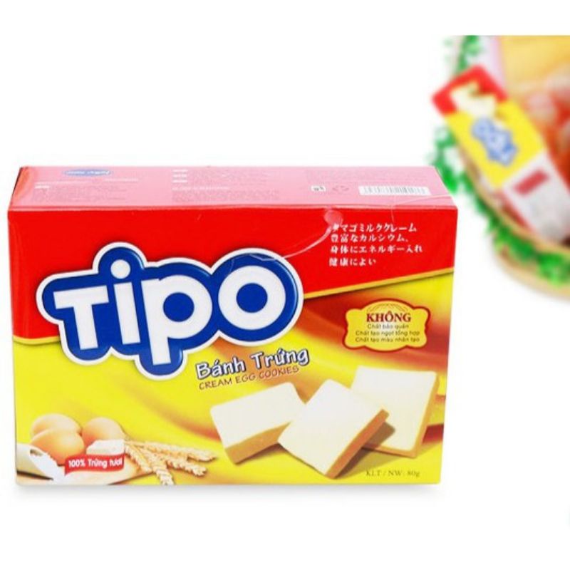 Lốc 12 hộp bánh trứng Tipo 39g lễ