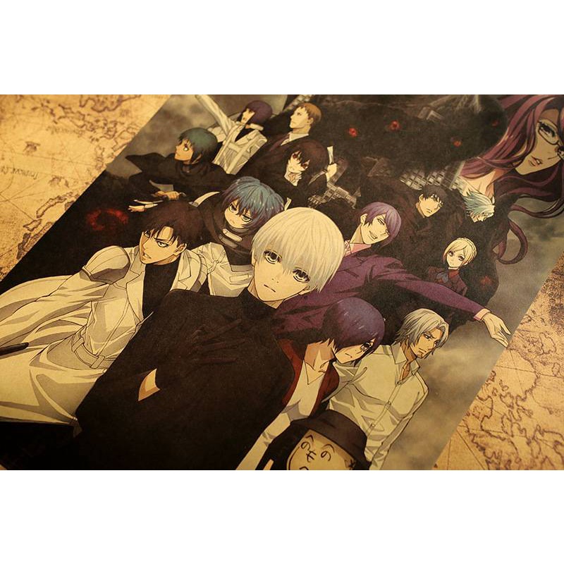 Poster Treo Tường Trang Trí In Hình Nhân Vật Phim Tokyo Ghoul "Family" 35*50cm