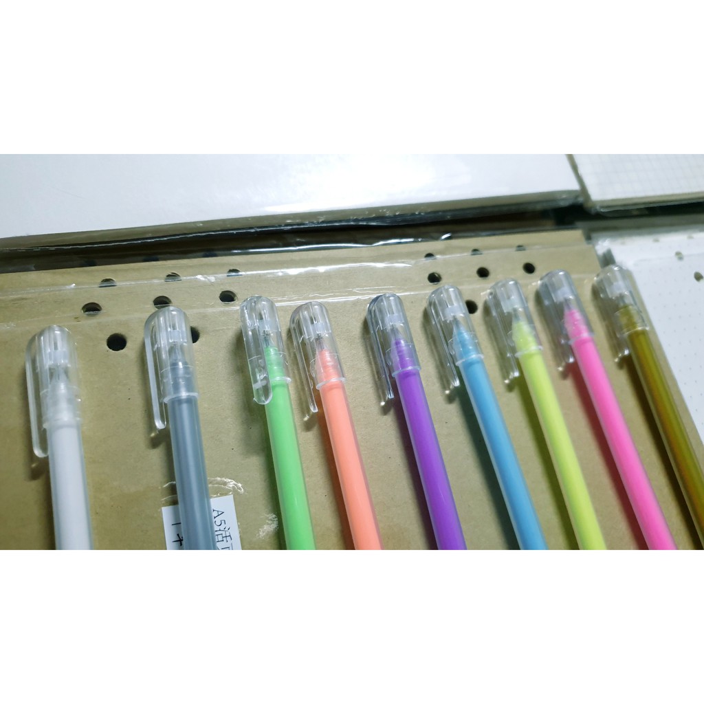 [ẢNH THẬT] Bút gel dạ quang nhiều màu chuyên dùng trang trí sổ tay, bullet journal
