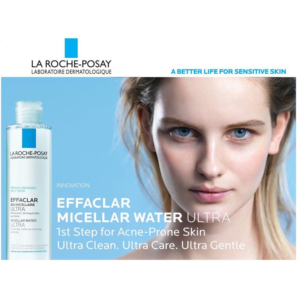 ✅[Hàng Auth_Giá Sỉ] Nước làm sạch sâu tẩy trang cho da dầu nhạy cảm La Roche-Posay Effaclar Micellar Water Ultra_400ml