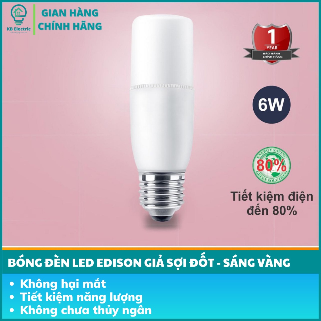 Đèn led dài kín nước loại 6W/10W/15W thay thế bóng compact KB Electric