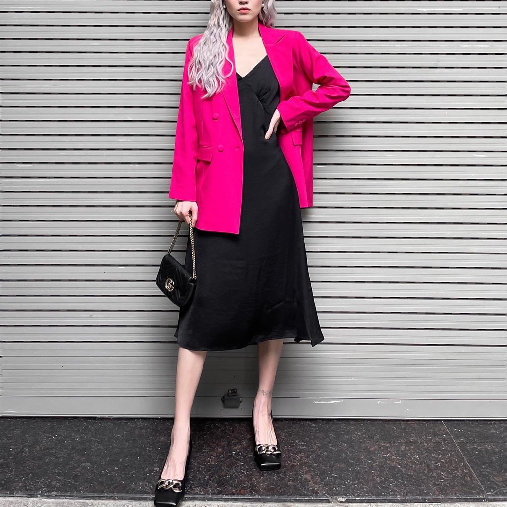 Áo vest neon blazer hồng dâu | BigBuy360 - bigbuy360.vn