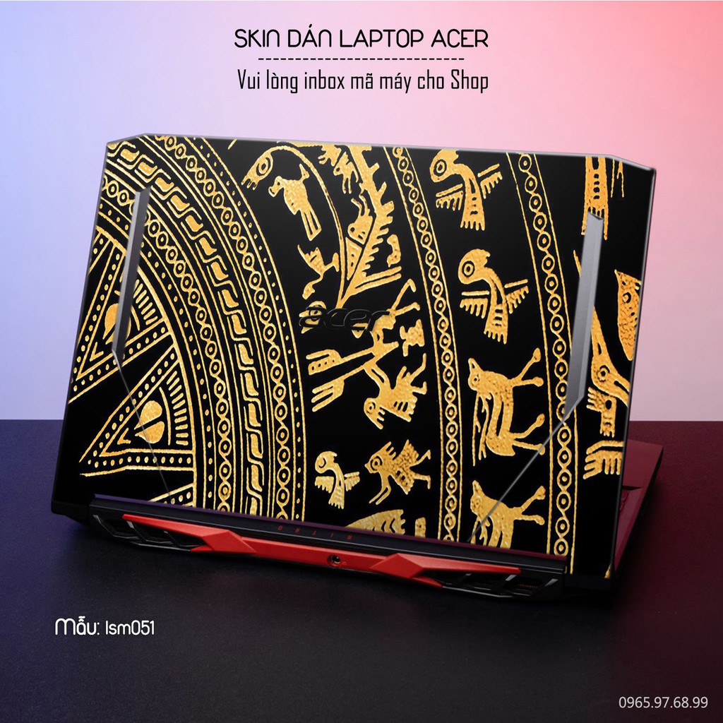 [Mã ELFLASH5 giảm 20K đơn 50K] Skin dán Laptop Acer in hình Trống Đồng Đông Sơn - lsm051 (inbox mã máy cho Shop)