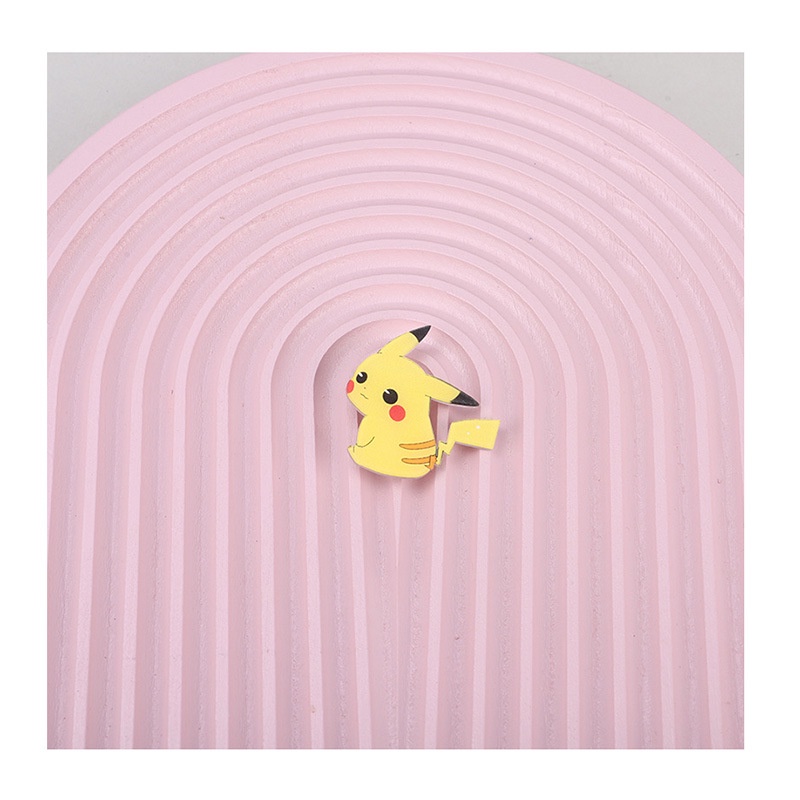 Set 3 Ghim Cài Áo Bằng acrylic Hình ikachu Cho Trẻ Mẫu Giáo