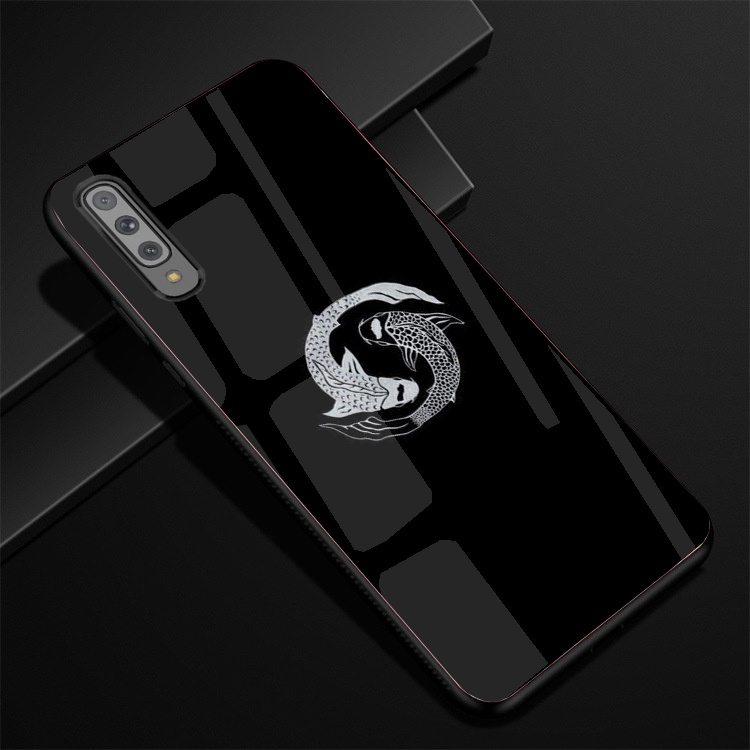 Ốp Lưng Kính SAMSUNG GALAXY A30S, A50, A50S, A70, A7 2018 Hình in 3D sáng bóng cao cấp