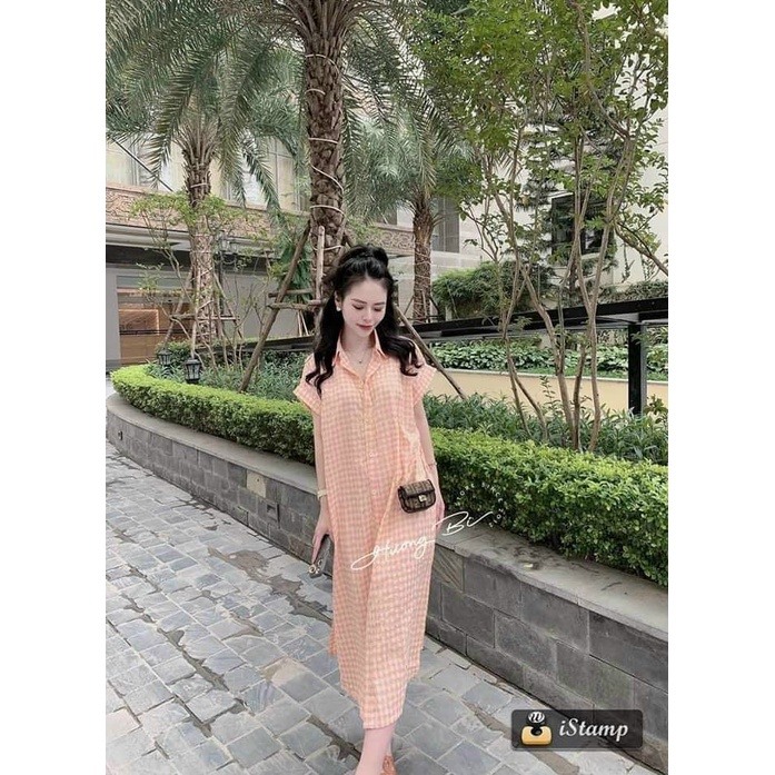 Váy bầu💗mặc đi làm đi chơi đều được💞chất lụa Hàn mịn mềm mát, thấm hút mồ hôi💗Free size 43~68kg
