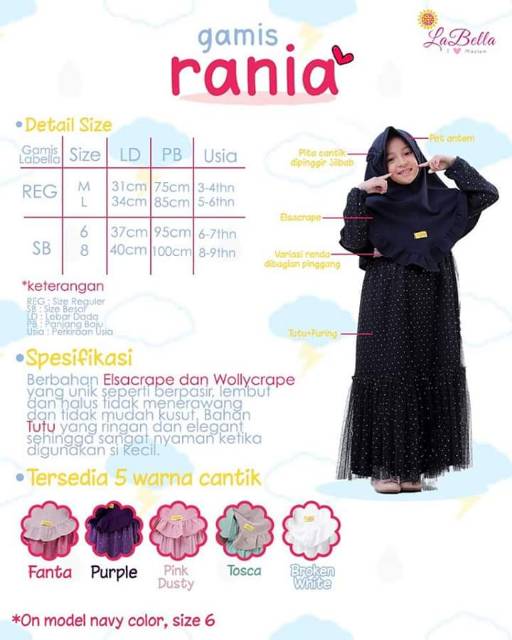 Bộ Đồ Chơi Thẻ Bài Gamis Rania / Gamis Cho Bé 2-11 Tuổi