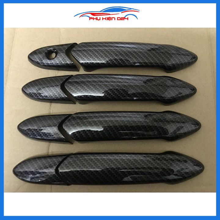 Ốp tay hõm Fadil 2019-2020-2021-2022-2023-2024 vân carbon, mạ crom chống trầy bảo vệ cửa xe ô tô