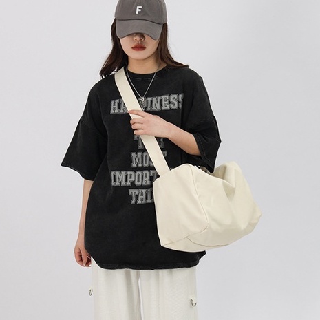 Túi Đeo Chéo Đi Học Đi Chơi Đeo Vai Cỡ Lớn Vải Canvas Phong Cách Thời Trang Unisex, cặp đeo chéo đi học size lớn cá tính